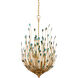 Delphos 6 Light 19.5 inch Contemporary Gold/Natural Chandelier Ceiling Light