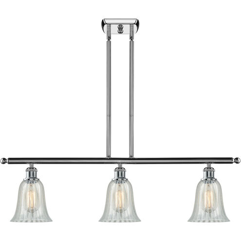 Ballston Hanover 3 Light 42 inch Polished Chrome Island Light Ceiling Light in Mouchette Glass, Ballston