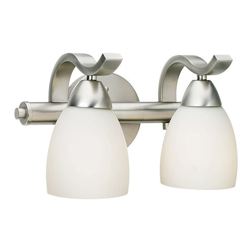 Signature 2 Light 12 inch Brushed Nickel Vanity Light Wall Light