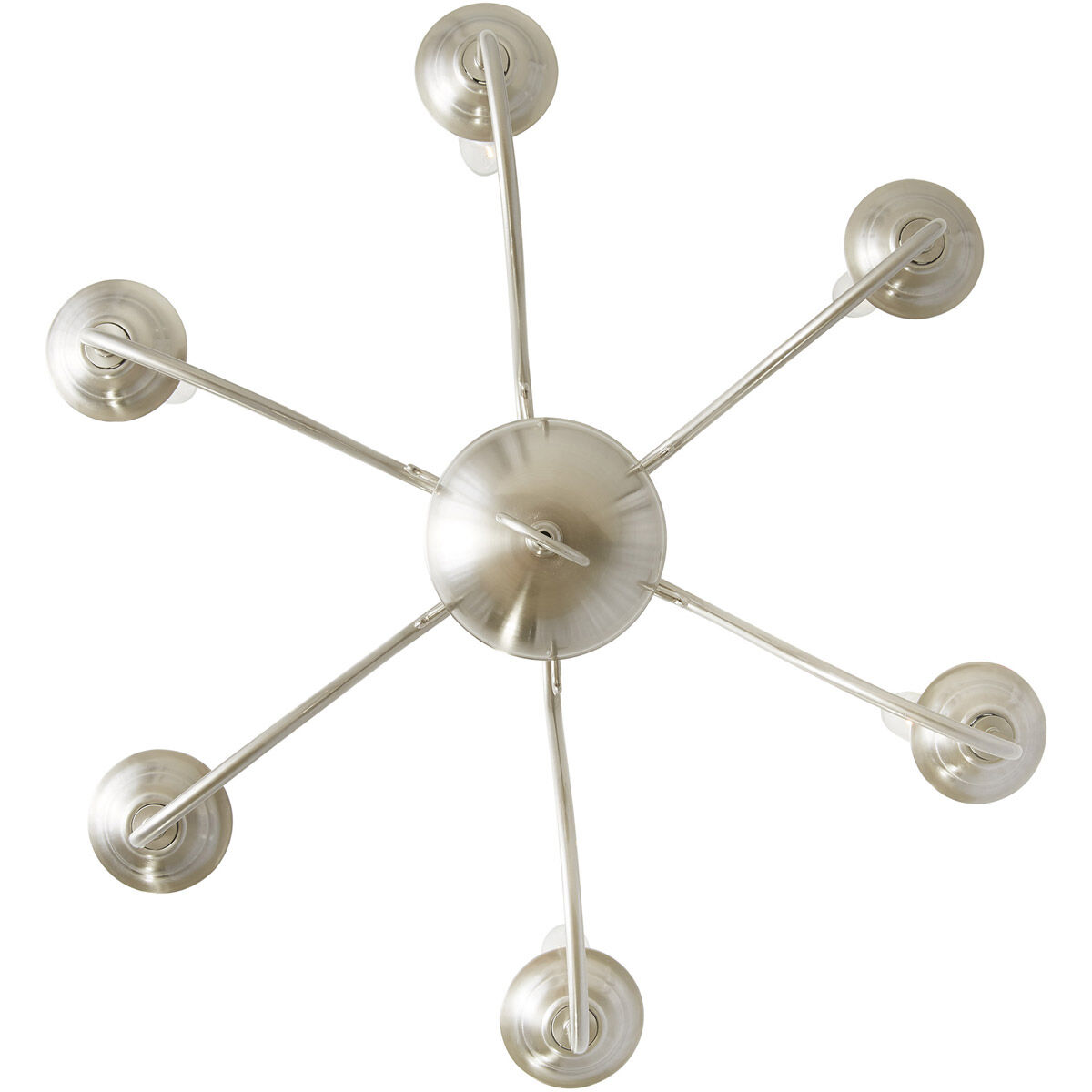 Williamsburgh 6 Light 24 inch Brushed Nickel Chandelier Ceiling Light