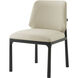 Kesden Silent Black Dining Side Chair, Wooden, Upholstered
