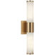 London LED 4.75 inch Aged Gold Brass Wall Sconce Wall Light