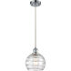 Ballston Deco Swirl LED 8 inch Polished Chrome Mini Pendant Ceiling Light in Silver, Ballston