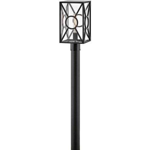 Coastal Elements Brixton 1 Light 15.5 inch Black Outdoor Post Mount Lantern, Medium