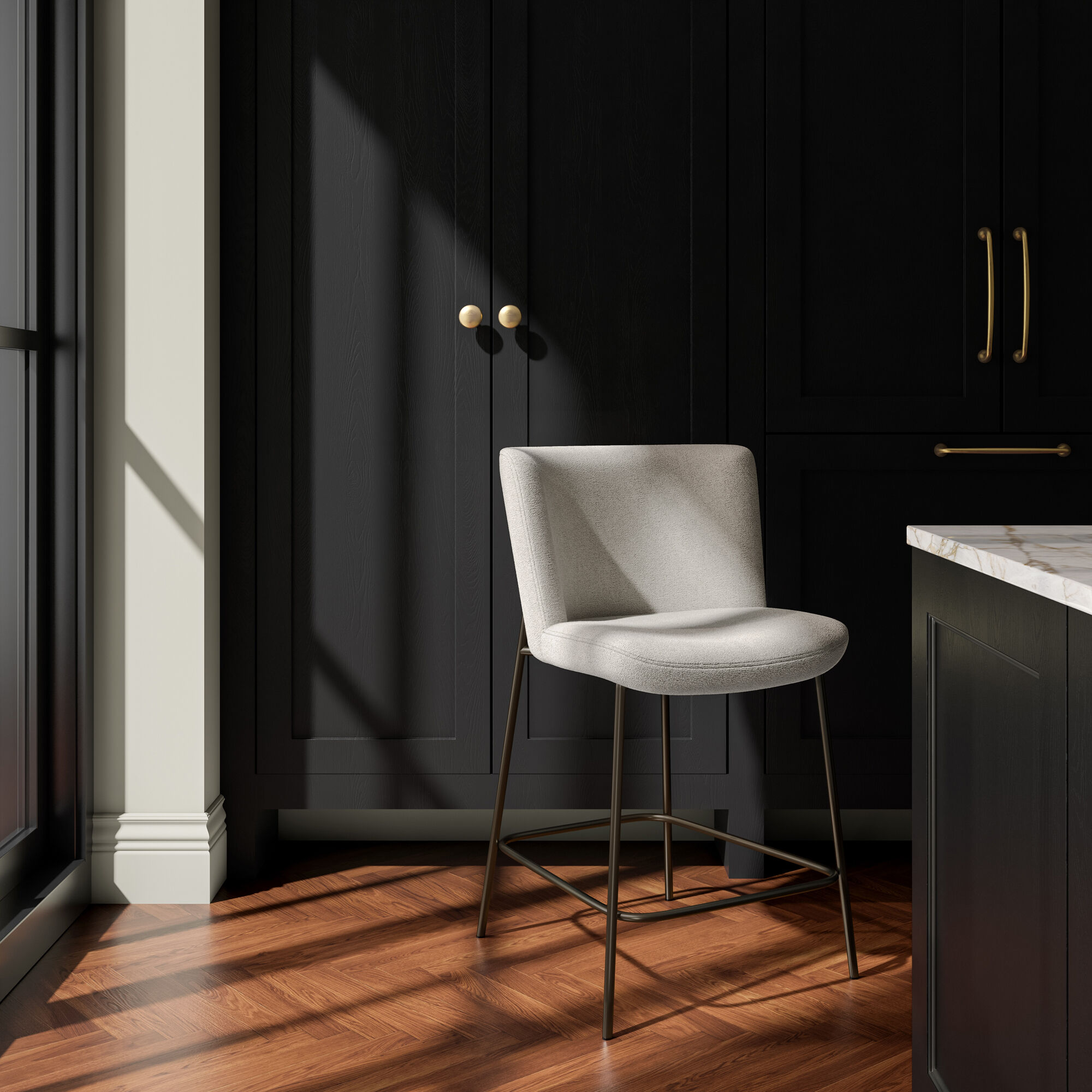 Early 37.4 inch Beige Counter Stool