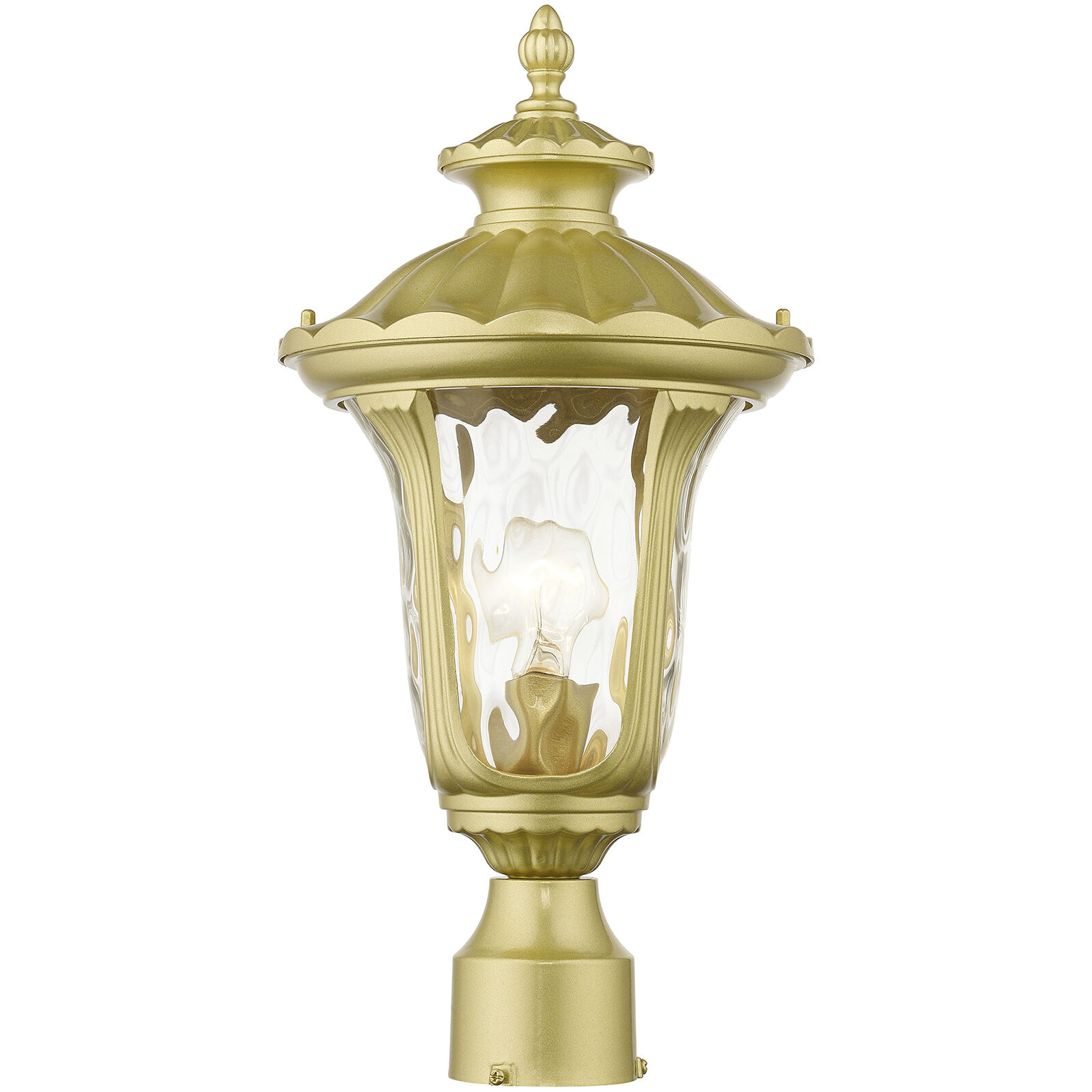 Oxford 1 Light 19 inch Soft Gold Outdoor Post Top Lantern, Medium