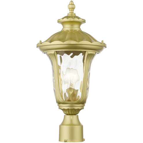 Oxford 1 Light 19 inch Soft Gold Outdoor Post Top Lantern, Medium