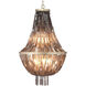 Capsize 5 Light 20 inch Black Mother of Pearl and Champagne Leaf Metal Chandelier Ceiling Light