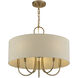 Bellingham 5 Light 22 inch Antique Gold Leaf Pendant Chandelier Ceiling Light
