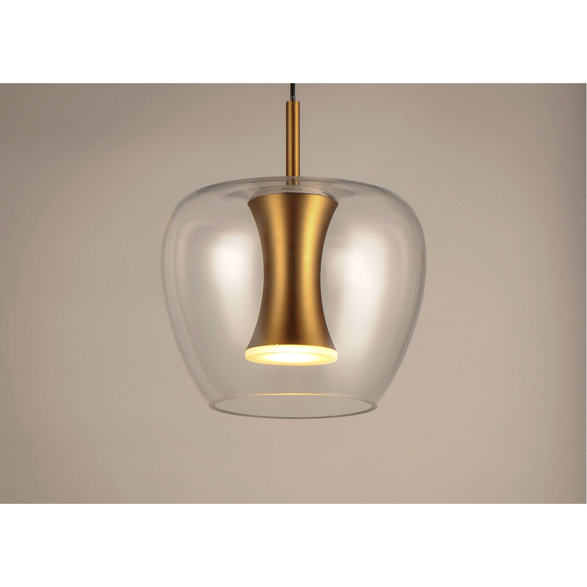 Newton LED 8.75 inch Black and Gold Multi-Light Pendant Ceiling Light