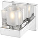 Fallon LED 6 inch Chrome Wall Sconce Wall Light in Clear and Frosted