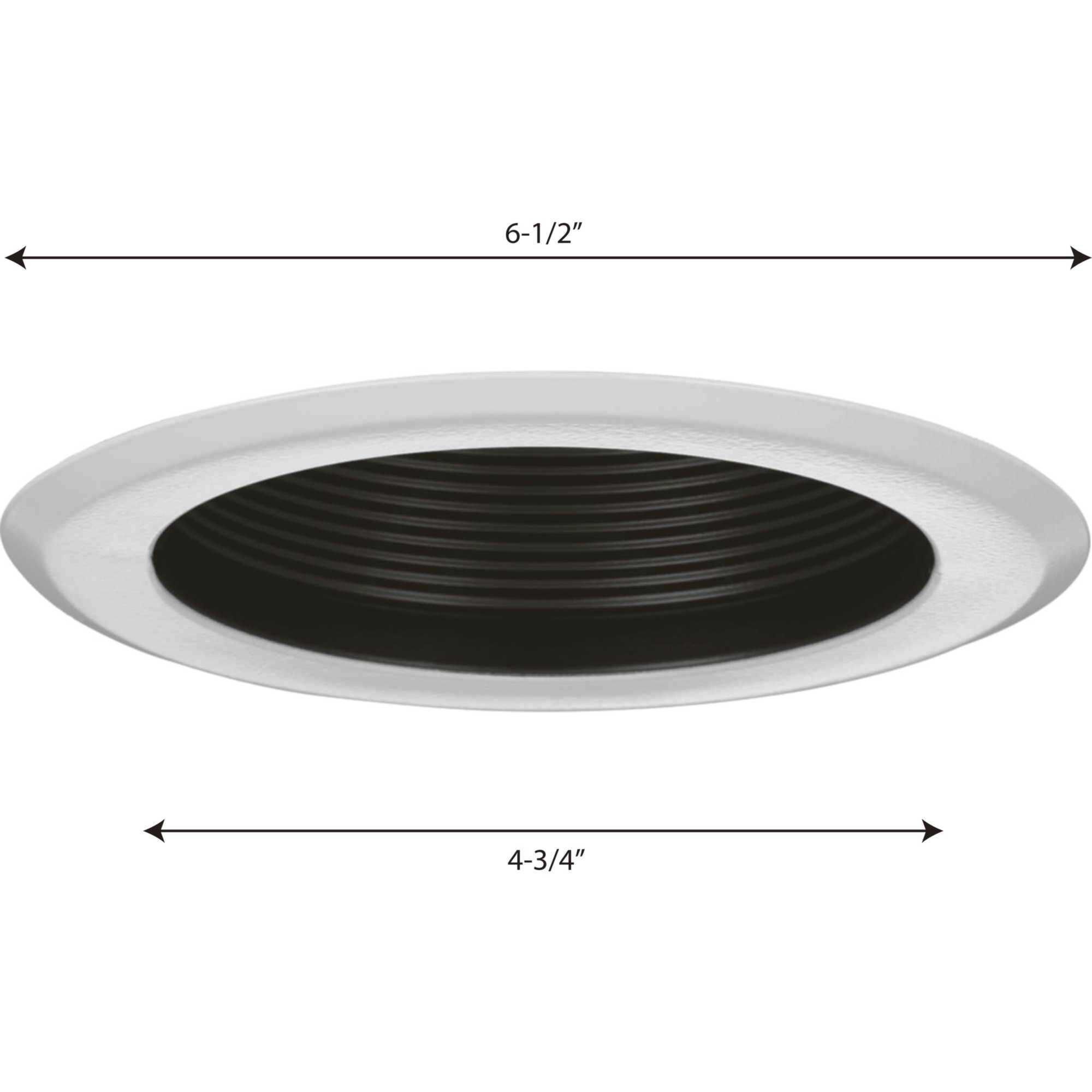 Recessed Lighting Black Recessed Baffle Trim, for 5in Housing P851-ICAT