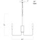 Abner 3 Light 21 inch Satin Nickel Chandelier Ceiling Light