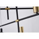 Canada LED 55.1 inch Black and Gold Chandelier Ceiling Light