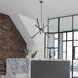 Monaco 8 Light 35 inch Black Chrome Linear Chandelier Ceiling Light, Large