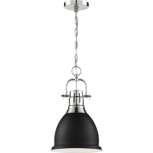 Watson 1 Light 10 inch Polished Nickel and Matte Black Pendant Ceiling Light