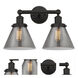 Cone 2 Light 15.5 inch Oil Rubbed Bronze Bath Vanity Light Wall Light