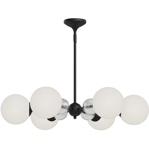 Alora Mood Celia 6 Light 30.25 inch Matte Black Chandelier Ceiling Light
