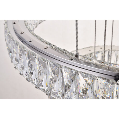 Monroe LED 34 inch Chrome Chandelier Ceiling Light