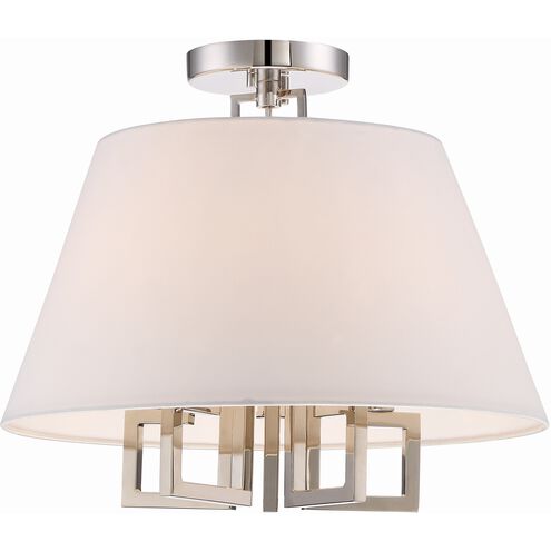 Westwood 5 Light 16 inch Polished Nickel Semi Flush Ceiling Light