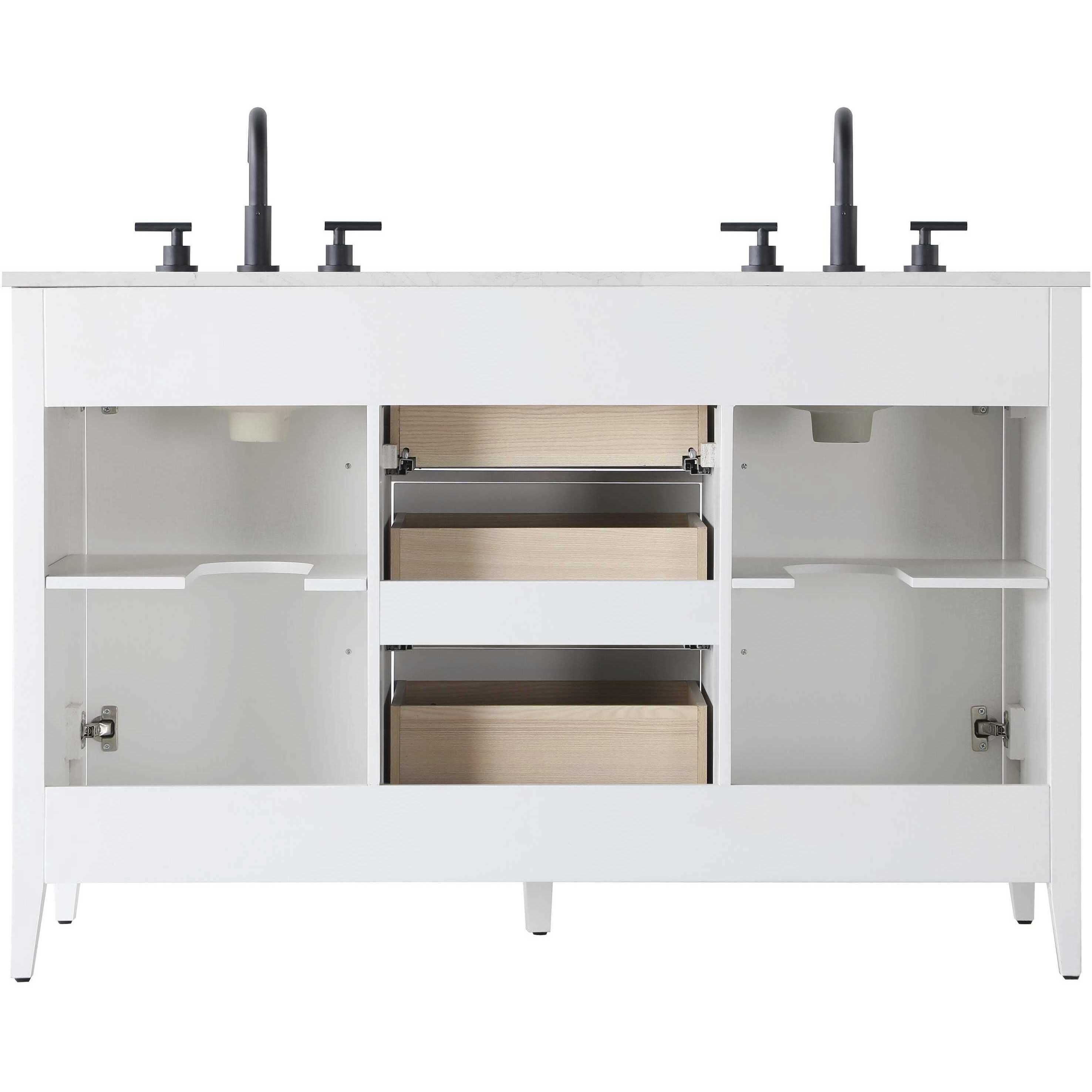 Millie 54 X 35 inch White Bathroom Vanity Cabinet