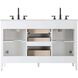 Millie 54 X 35 inch White Bathroom Vanity Cabinet