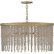 Rubina 6 Light 30 inch Burnished Gold Convertible Chandelier Ceiling Light in Light Amber