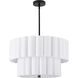 Pacifica LED 22 inch Matte Black Pendant Ceiling Light in White, Tiered