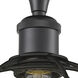 Lake Placid 1 Light 8 inch Matte Black Semi-Flush Mount Ceiling Light