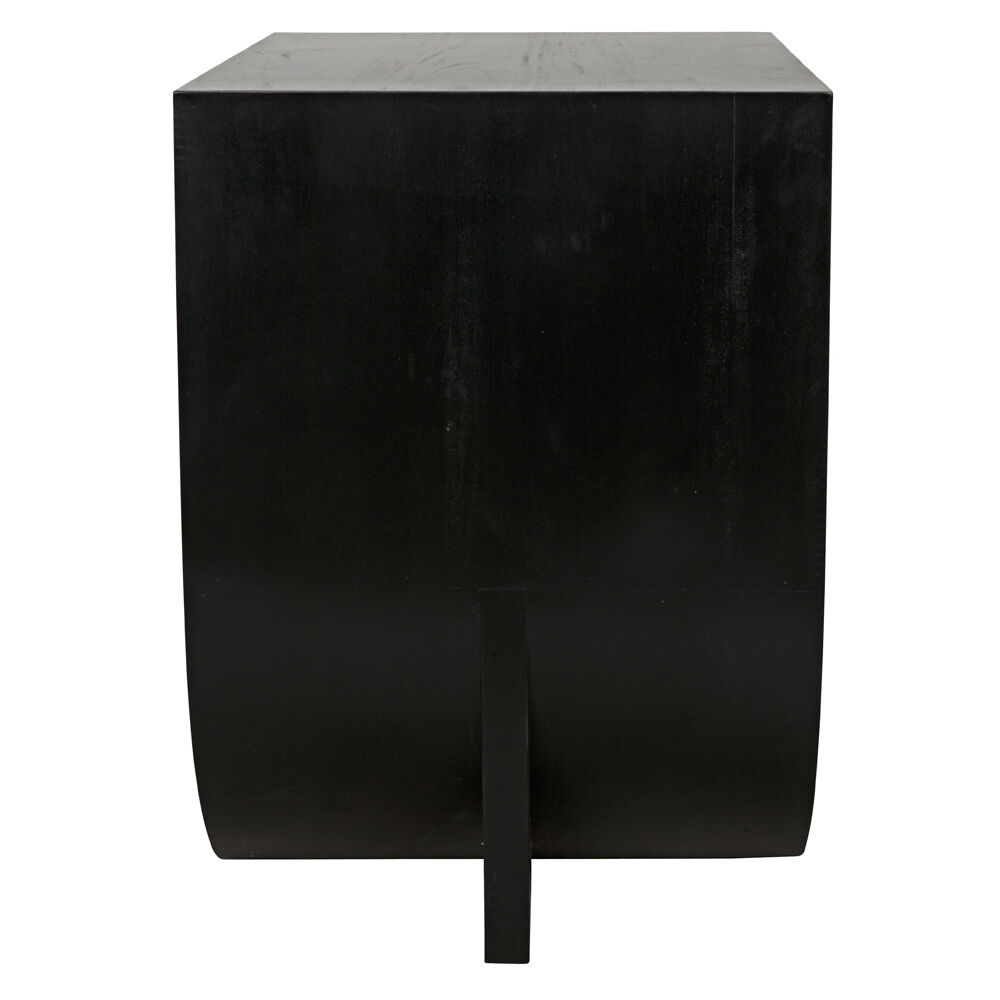 Burton 30 X 28 inch Hand Rubbed Black Side Table, Left
