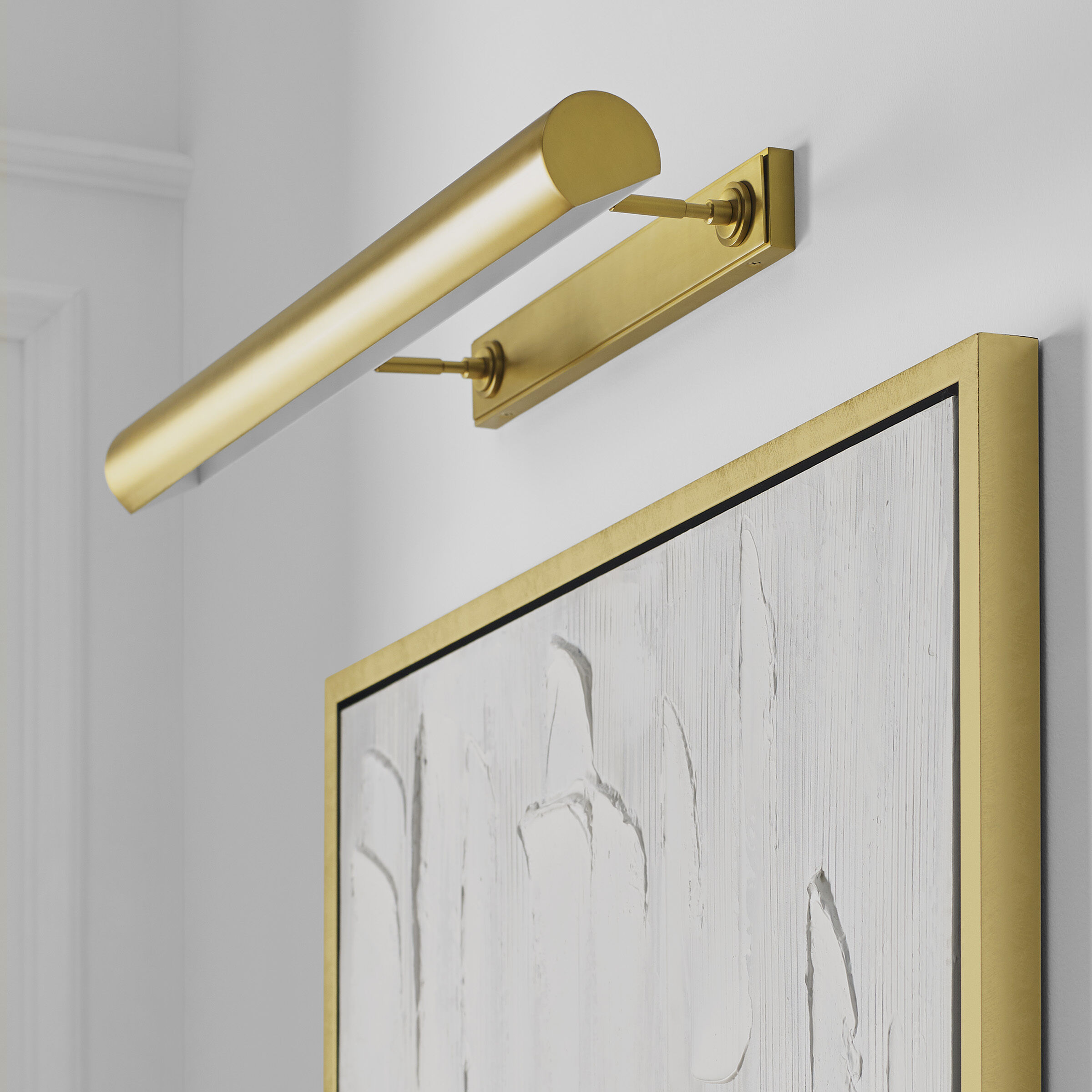 C&M by Chapman & Myers Kenyon 120 watt 30 inch Burnished Brass Picture Light Wall Light