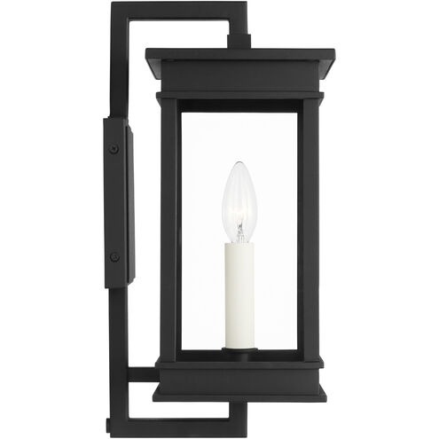 C&M by Chapman & Myers Cupertino 1 Light 15 inch Textured Black Outdoor Wall Lantern