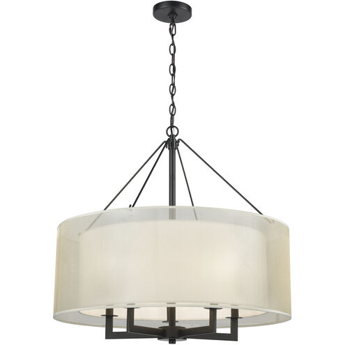 Ashland 5 Light 26 inch Matte Black Chandelier Ceiling Light