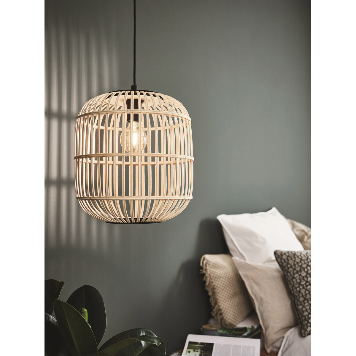 Bordesley 1 Light 13.75 inch Black Drum Pendant Ceiling Light