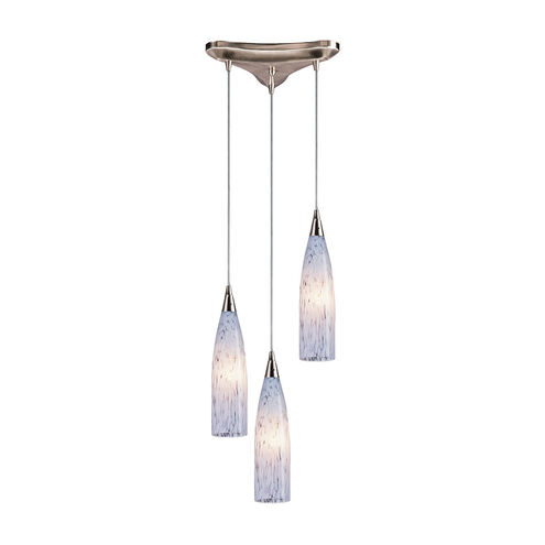 Elmira 3 Light 10 inch Satin Nickel Mini Pendant Ceiling Light