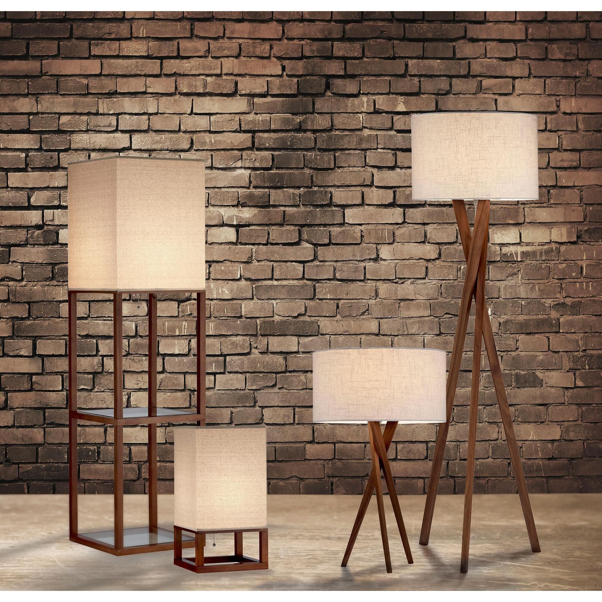 Brooklyn 30 inch 100.00 watt Light Walnut Table Lamp Portable Light