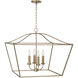 Grady 4 Light 27.5 inch Matte Brass Pendant Ceiling Light