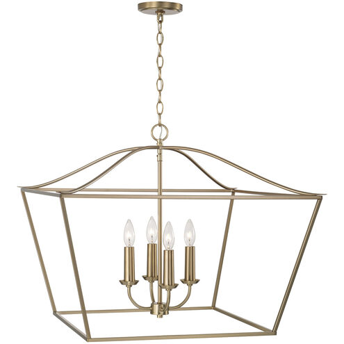 Grady 4 Light 27.5 inch Matte Brass Pendant Ceiling Light