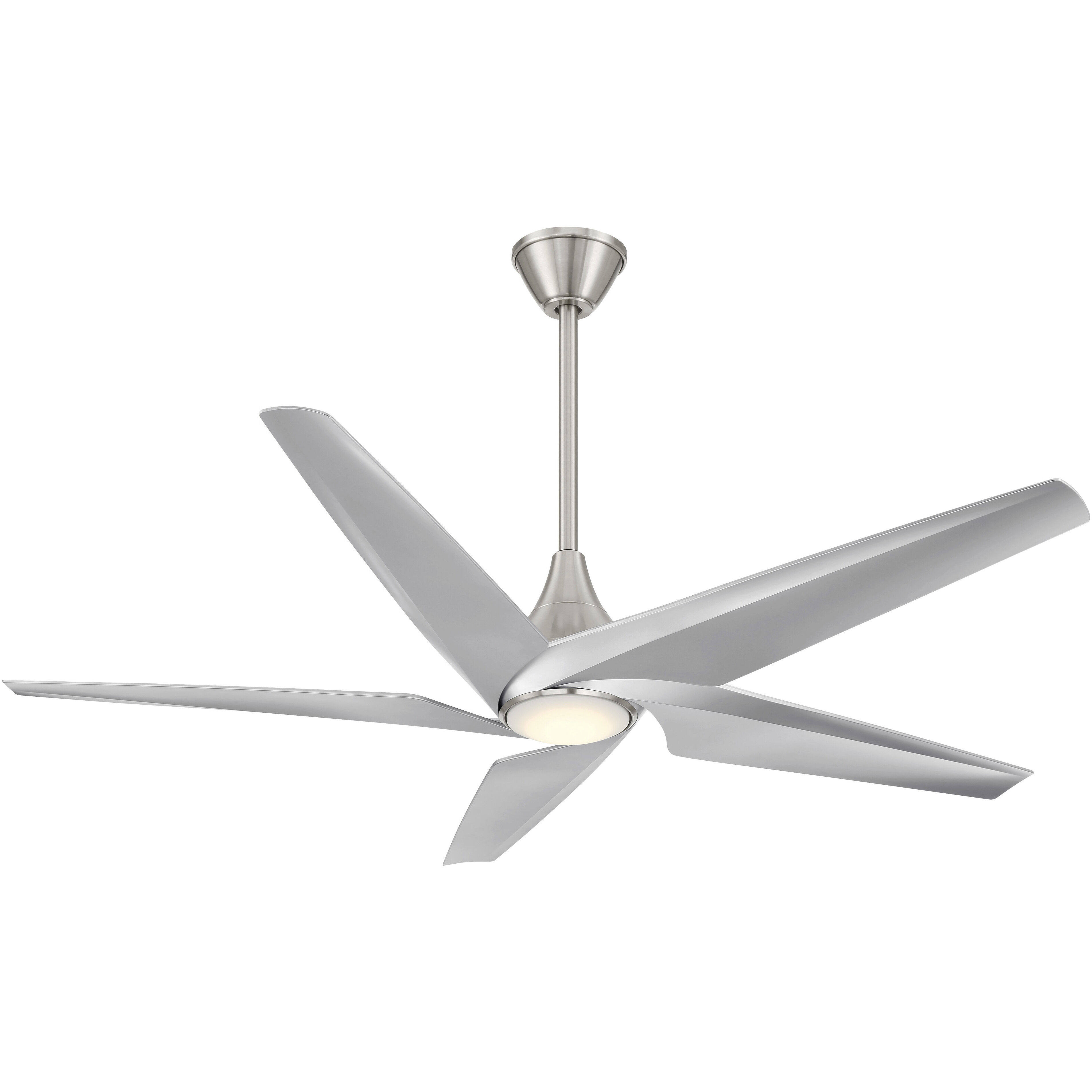 Switch 60 inch Brushed Nickel with Silver with Silver Blades Smart Dual Mount Ceiling Fan