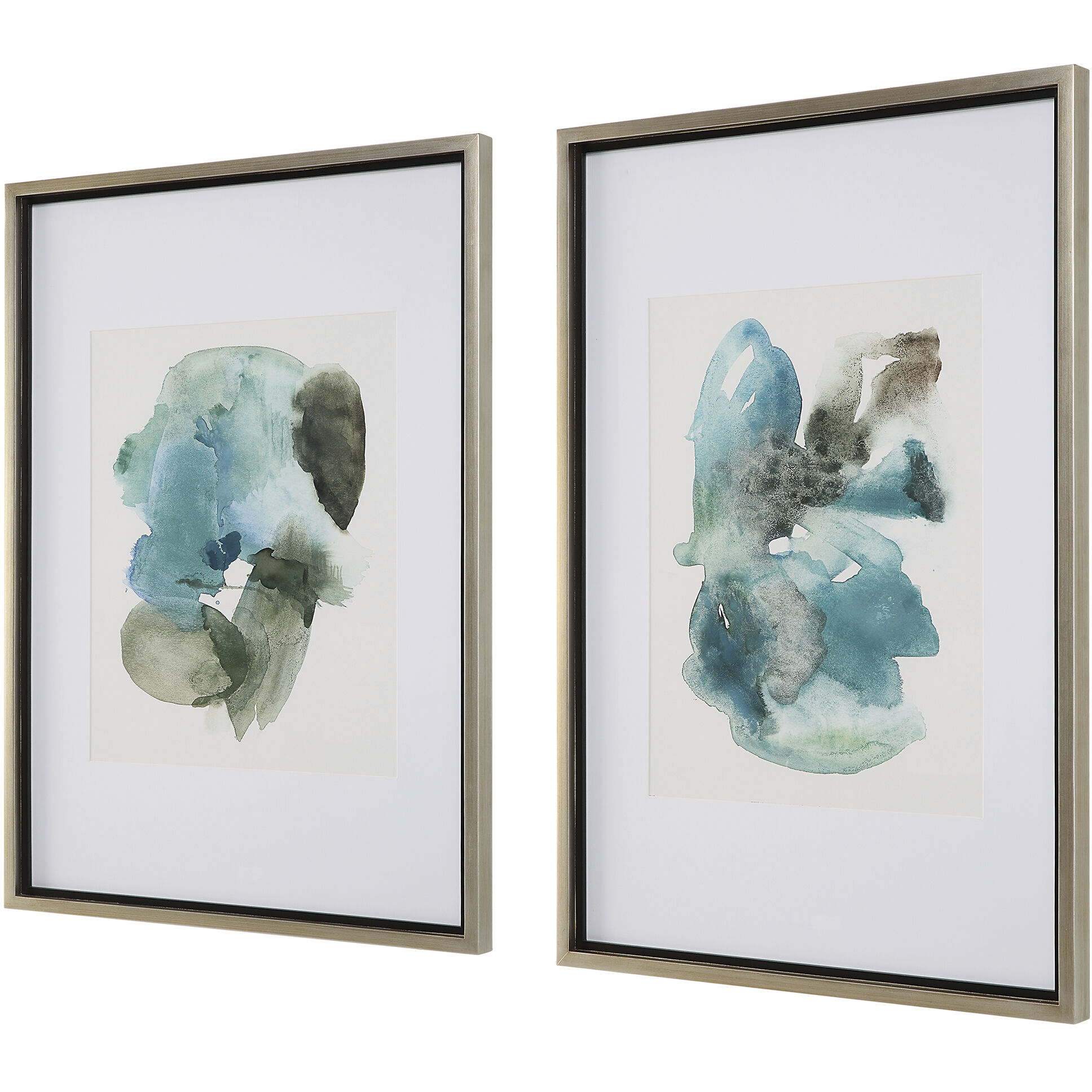 Blueprints 40 X 27 inch Watercolor Prints, Set of 2