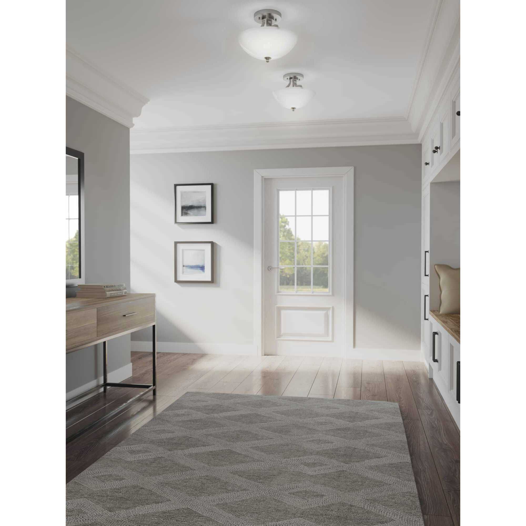 Laird 2 Light 13 inch Brushed Nickel Semi-Flush Mount Convertible Ceiling Light