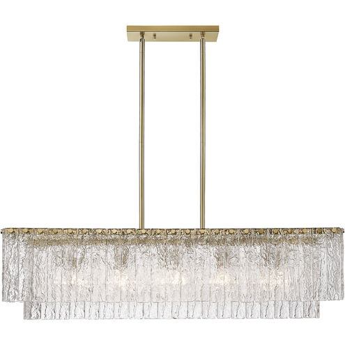 Glacier Linear Chandelier Ceiling Light in Modern Gold