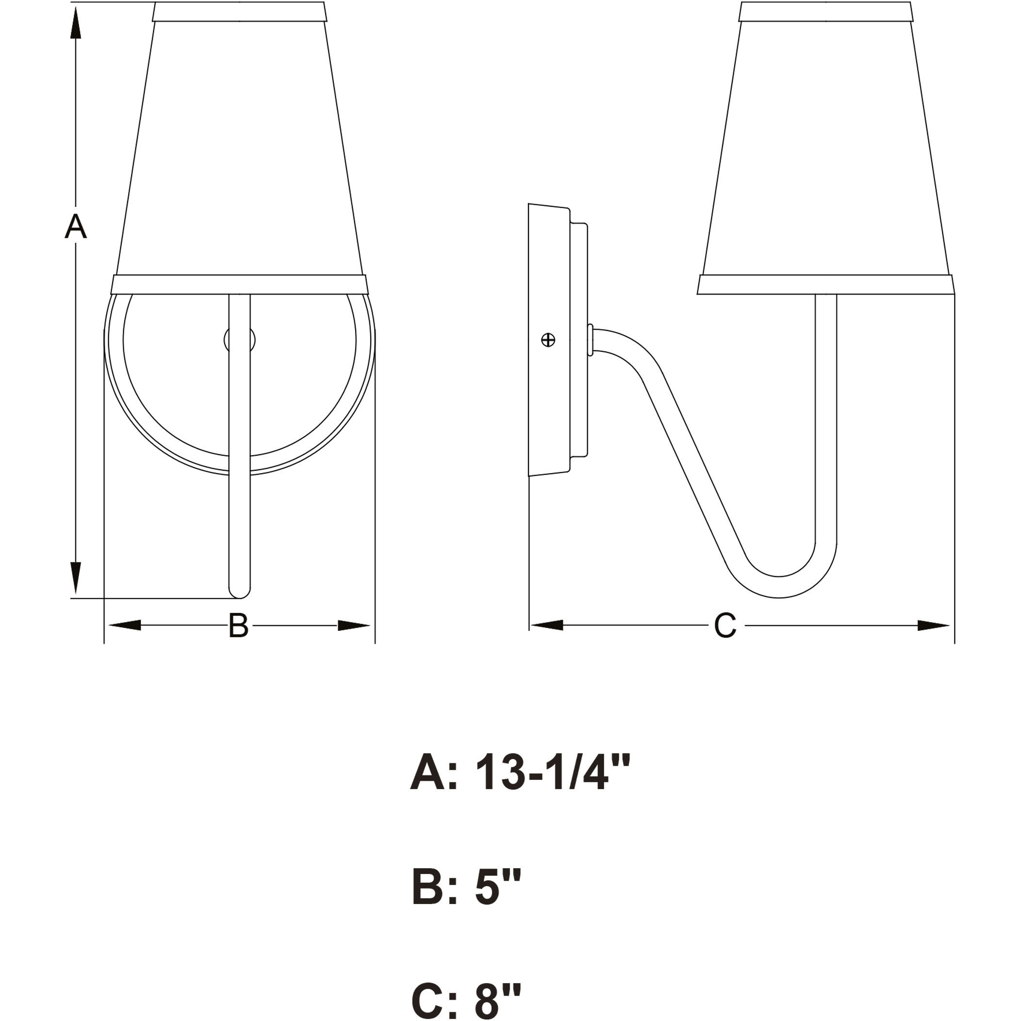 Briar LED 5 inch Muted Brass Wall Light