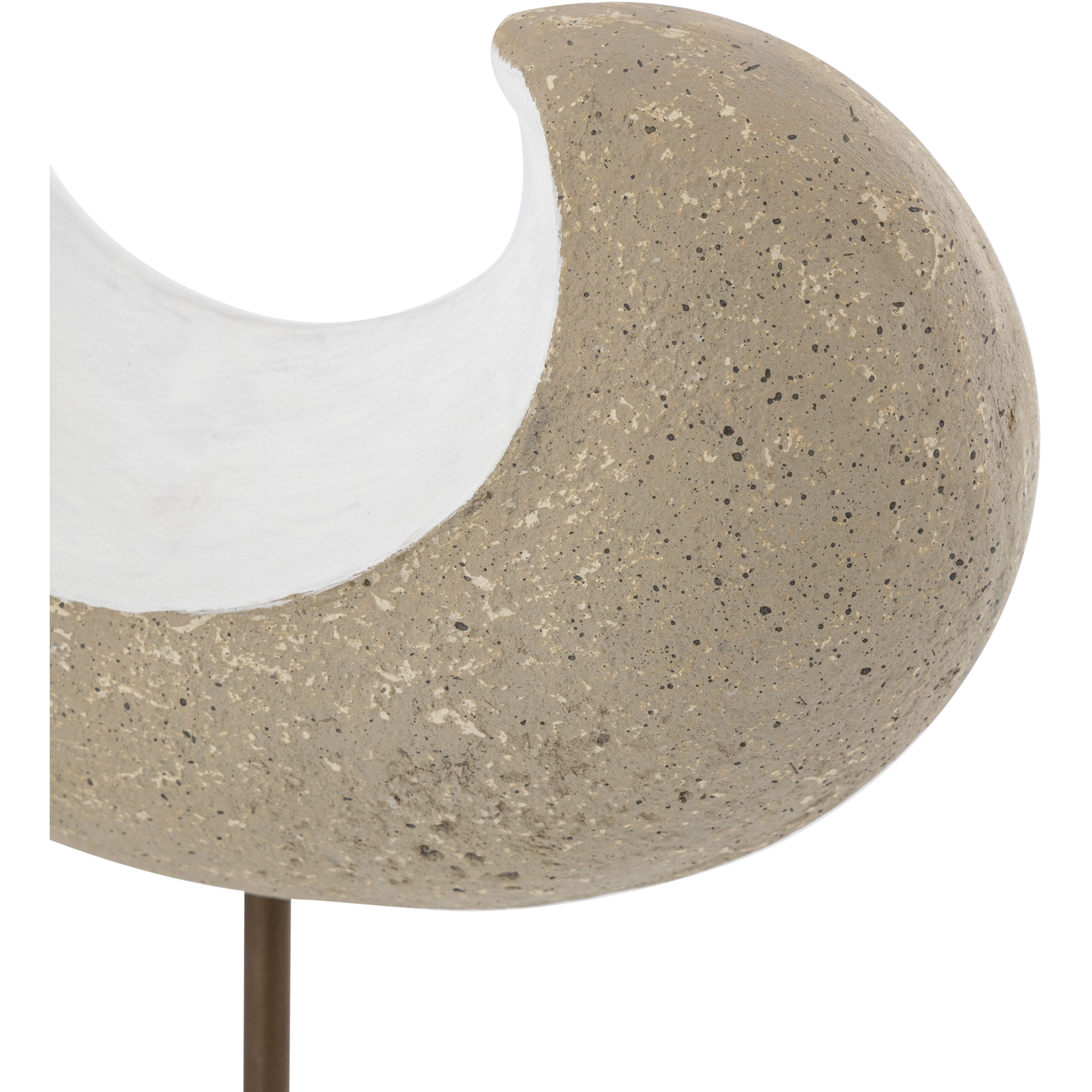 Don Beige with White and Bronze Object