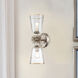 Staring 2 Light 7 inch Silver Leaf Sconce Wall Light