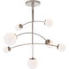 Visual Comfort Signature Collection kate spade new york Prescott 7 Light 55 inch Polished Nickel Mobile Chandelier Ceiling Light in White Glass, Large KS5404PN-WG - Open Box