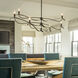Willow 6 Light 59.4 inch Dark Smoke Chandelier Ceiling Light, Large