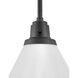 Arti 1 Light 15 inch Black with Cased Opal glass Pendant Ceiling Light in Black / Cased Opal