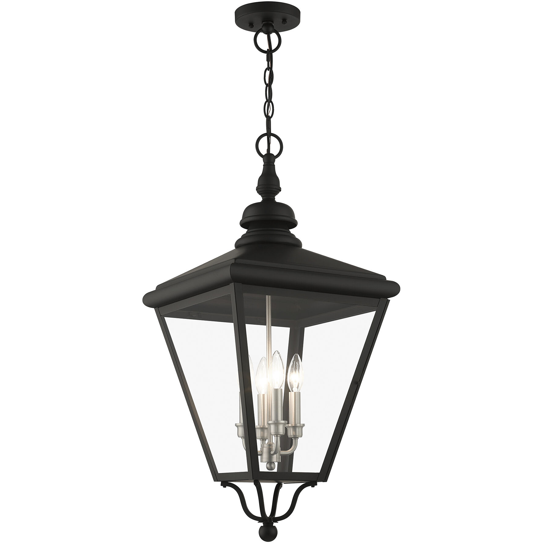 Livex Lighting Adams 4 Light Pendant in Black Brushed Nickel