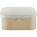 Sonny 17 inch Natural Ottoman
